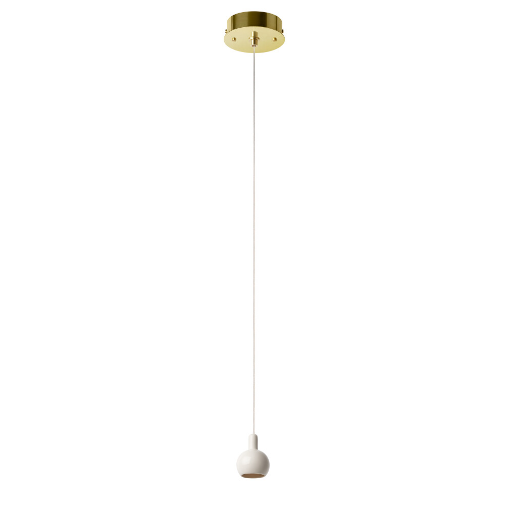 PHE SMALL CERAMIC LIGHT single pendant canopy mount off jpg